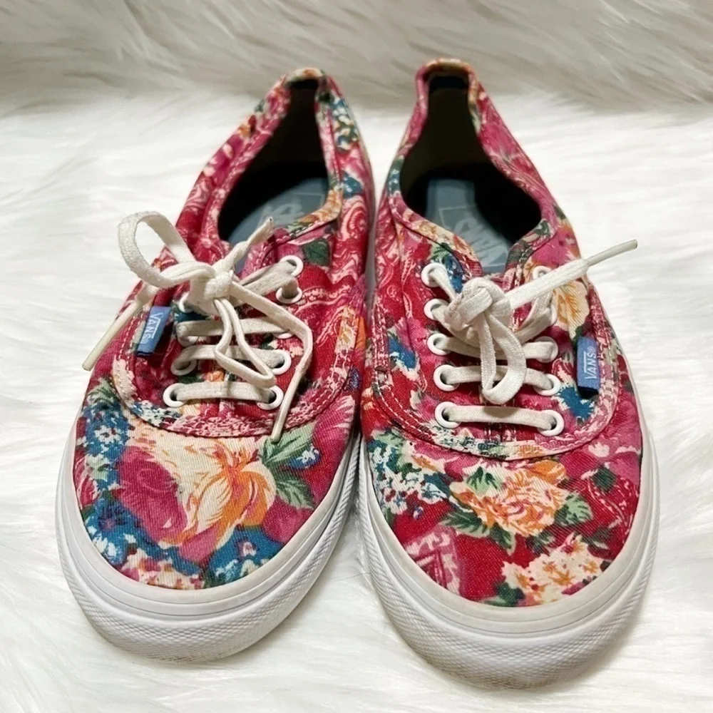 VANS Off The Wall Pink Floral Shoes Women’s Size 8 / Men’s Size 6.5